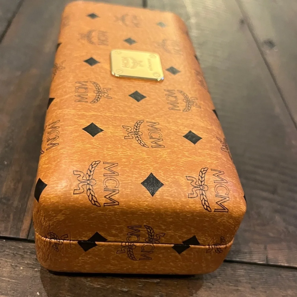 MCM Jumbo Leather Hardshell Sunglasses Case - Picture 4 of 16